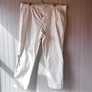 White Gap Girlfriend Chinos size 16